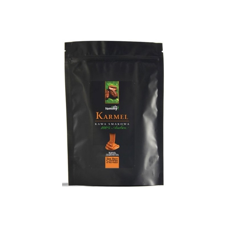 Kawa ziarnista smakowa Karmel Tommy Cafe 250g